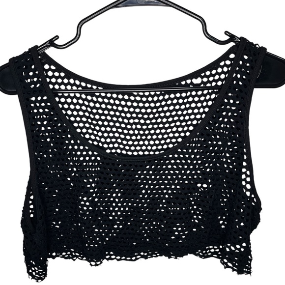 Black Fishnet Crop Top & Pants - Picture 4 of 14